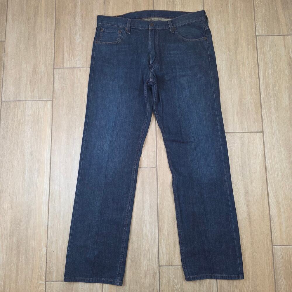 Levis 569 Loose Straight Jeans Mens 36x34 Dark Wash Denim 100% Cotton